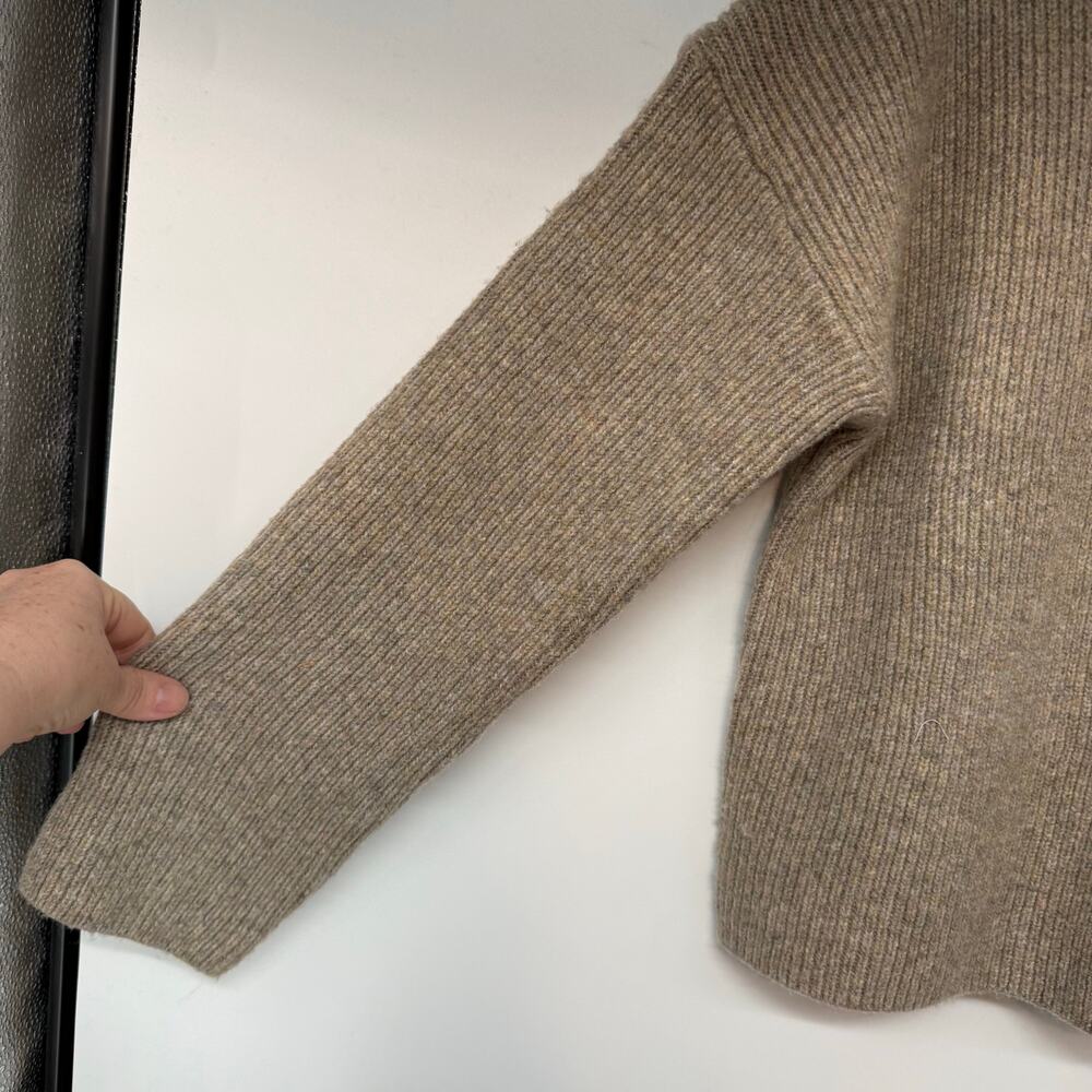 Abercrombie & Fitch Jumper Sweater Womens XS Light Brown Long Sleeve High Neck - Picture 5 of 9